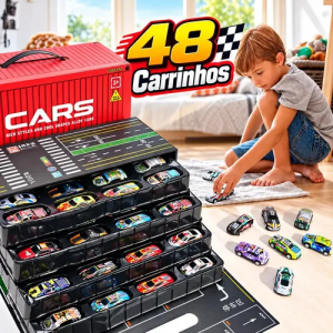 Kit com 48 Super Carrinhos Miniatura