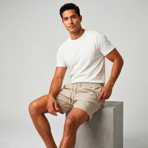 Shorts Linho Masculino Sandrini Casual Verão Confortável