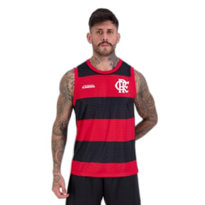 Regata Flamengo Presenca Masculina Braziline VermelhoPreto