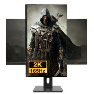 FYHXele 27" Gamer Monitor de jogos de 2K 165Hz QHD 2560x1440 IPS 1ms VESA Alto-falante Sincronização livre 2xHDMI