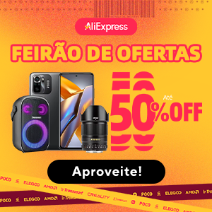 aliexpress feirão 50% off arroba banner