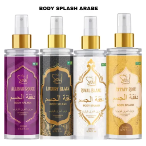 Kit 4 Body Splash Feminino Àrabe 200 Ml Perfume Colonia