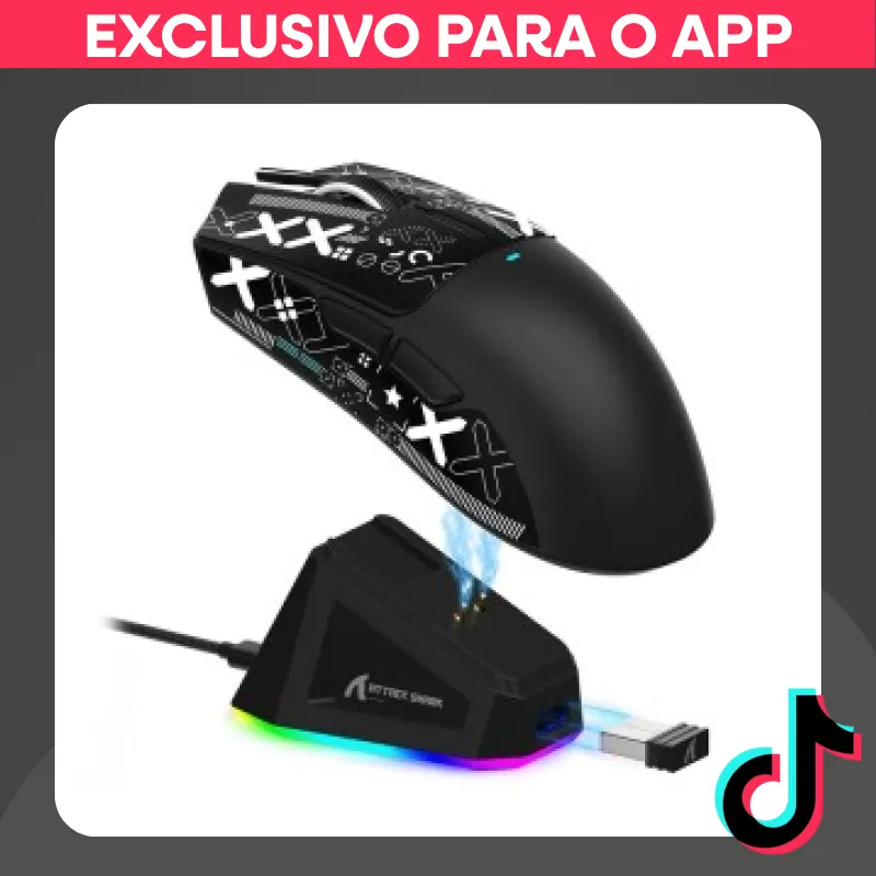 Mouse Gamer Sem Fio ATTACK SHARK X11 Ultraleve Tri-Modo 22000 DPI