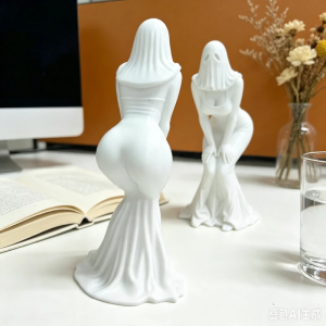 Estátua Decoração 3D Pose de Descanso