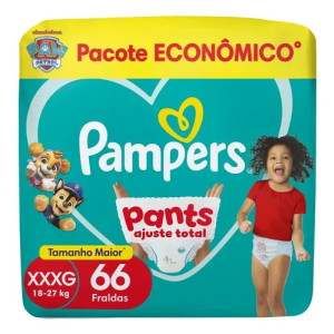 Fraldas Pampers Pants Ajuste Total XXXG 66 unidades