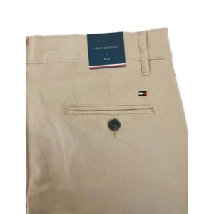 Calça Tommy Hilfiger Masculina de Sarja Brooklyn Cáqui Claro