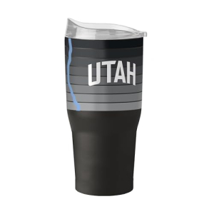 FANMATS Copo de aço inoxidável NBA Utah Jazz City Edition 850.5 g Revestimento em pó de parede dupla isolado e du