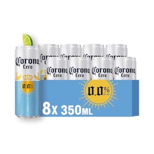 Cerveja Sem Álcool Corona Cero Sunbrew, Lata 350ml, Pack com 8 unidades