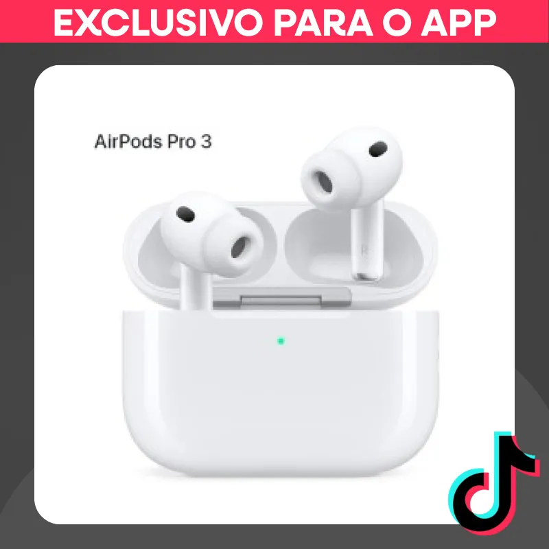 Fone de Ouvido Apple AirPods Pro 3 USB-C Magsafe Cancelamento Ruído Lacrado