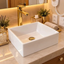 Imagem da oferta Cuba De Sobrepor Quadrada 30,5x27cm Branco Mármore Sintético Para Banheirolavabo Movelove
