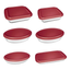 Imagem da oferta Conjunto Assadeiras 6 Peças Com Tampa Vermelha Marinex