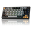 Imagem da oferta Teclado Mecânico Gamer Sem Fio Basike Abnt2 RGB 75% 82 Teclas BluetoothWirelessUSB Anti Ghosting Usb Teclado com Kn