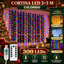 Imagem da oferta Pisca Cortina 300 Leds 3x3m USB IP44 8 Modos Decoração de Natal Festa Colorido Luvinco