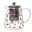 Imagem da oferta Chaleira com Filtro 750ml Garden Party Vidro Borossilicato Lyor para Chá Infusão Bebidas Aço Inox