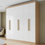 Imagem da oferta Guarda Roupa Casal 6 Portas 2 Gavetas Lyon Yescasa CinamomoOff White