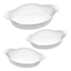 Imagem da oferta Marinex Conjunto de Assadeiras Oval Opaline 3 Peças Branco