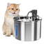 Imagem da oferta 3l Fonte De Água De Aço Inoxidável Para Gatos E Cãe Newpet Prata