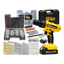 Imagem da oferta Parafusadeira Furadeira A Bateria 38” 10mm 1350rpm Bivolt The Black Tools + Jogo De Brocas Bits E Buchas 300 Peças