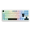 Imagem da oferta Teclado Mecânico Aula F87 Branco RGB Sem Fio Tri Mode Bluetooth 2.4GHz USB-C