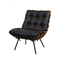 Imagem da oferta Poltrona Giratória De Couro Costela Wood Preto