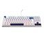 Imagem da oferta Teclado Mecânico Gamer Machenike K500B-B87 RGB, Switch RED, Layout 80%, Usb-C, Abnt2, Branco E Azul
