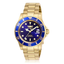 Imagem da oferta Relógio Invicta Pro Diver com pulseira de aço inoxidável Douradoazul 26974