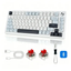 Imagem da oferta Teclado Gamer Mk32 75% 2.4ghzusb-cbt5.0, Inglês Us Branco