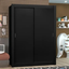 Imagem da oferta Guarda-roupa Solteiro Madesa Denver 2 Portas De Correr Preto 10946E