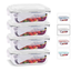 Imagem da oferta House Organizer Conjunto 4 Potes De Vidro Retangular Com Tampa Hermética 640ml