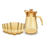 Imagem da oferta Conjunto Jarra e 6 Copos Âmbar 7 Peças Vidro Acrílico 900ml