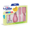 Imagem da oferta Lillo Kit De Higiene Para Recém Nascido Com Aspirador Nasal, Tesoura, Pente E Escova De Cabelo, Rosa