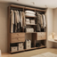 Imagem da oferta Guarda-roupas Closet Modulado Alasca 180cm 3 Peças Com 4 Gavetas Laterais E Cabideiros Freijó Carraro