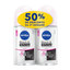 Imagem da oferta Nivea Kit Desodorante Antitranspirante Roll On Invisible Black & White Clear 50ml