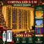 Imagem da oferta Pisca Cortina 300 LEDs 3x3m USB 8 Modos Luvinco