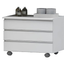 Imagem da oferta Gabinete Banheiro JOIA 60cm Rodinhas Puxador Aluminio Branco Inteiro