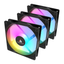 Imagem da oferta Kit Ventoinhas Acegeek Rw12 3x1, Rainbow, 3x120mm, Preto, Ag-Rw12-3X1-Bk