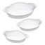 Imagem da oferta Marinex Conjunto De Assadeiras Oval Opaline 3 Peças Branco
