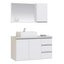 Imagem da oferta Conjunto De Banheiro Prisma 80cm Gabinete - Tampo Vidro