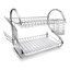 Imagem da oferta Vittak Escorredor Duplo De Louça Para 14 Pratos Talheres Com Bandeja Inox Cozinha Prateado