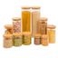 Imagem da oferta Kit 11 potes de vidro com tampa de bambu herméticos redondos - Tüd - TUD