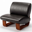 Imagem da oferta Poltrona Lusso Estofada Design Moderno Estrutura Madeira Cor Castanho Tecido Corino Preto