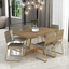 Imagem da oferta Conjunto Sala de Jantar 6 Cadeiras Charlotte Carraro Dourado