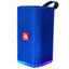 Imagem da oferta Caixa De Som Soundbox Bluetooth Multimidia Cartão Sd Rádio Fm Usb Led Rgb Pholex Azul