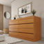 Imagem da oferta Cômoda 8 Gavetas Orgânica Luna 100% MDF 158cm Yescasa MarromCinamomo