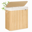 Imagem da oferta SONGMICS Cesto de roupas sujas LCB091N01V2 | Cesto de lavanderia dobrável forro removível e lavável na máquina par