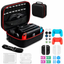 Imagem da oferta Case para Nintendo Switch 2 2025 Case Protetora Rígida Portátil com Compartimento para 10 Cartuchos e Bolsos para Ace