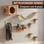 Imagem da oferta Arranhador de Parede para Gato MDF Playground Kit Nicho Ponte Degrau