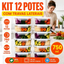 Imagem da oferta Kit 12 Potes Marmita 750 Ml Reutilizável Freezer Microondas Transparente