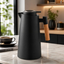 Imagem da oferta Garrafa Térmica 1L Escandinávia Nude com Cabo de Madeira | Design Minimalista Premium | Conserva Bebidas Quentes e Fri