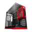 Imagem da oferta Gabinete Gamer Geometric Future Model 5 Redragon Spec Preto e Vermelho ATX Sem Fans Plataforma para Action Figures Painéis Vidro Temperad
